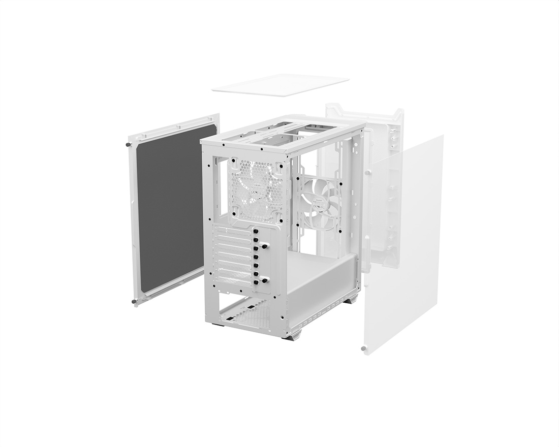 PURE BASE 501 | Airflow White silent essential PC cases from